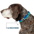 Load image into Gallery viewer, Dog Bone Seatbelt Buckle Collar - Seattle Skyline Blue/Green
