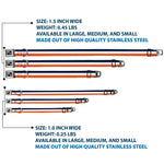 Dog Bone Seatbelt Buckle Collar - Stripe Navy/White/Orange