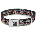 Load image into Gallery viewer, Dog Bone Seatbelt Buckle Collar - Sugar Skulls Zarape Multi Color
