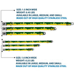 Dog Bone Seatbelt Buckle Collar - Seattle Skyline Green/Yellow