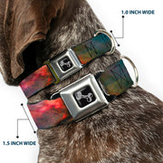 Dog Bone Seatbelt Buckle Collar - Supernova Space Collage