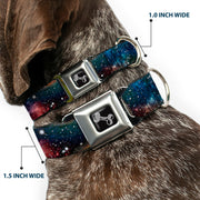 Dog Bone Seatbelt Buckle Collar - Space Dust Collage
