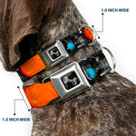 Dog Bone Seatbelt Buckle Collar - Solar System Sun/Planets/Stars
