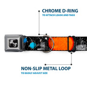 Dog Bone Seatbelt Buckle Collar - Solar System Sun/Planets/Stars