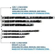 Dog Bone Seatbelt Buckle Collar - Smoke Black/Grays