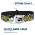 Load image into Gallery viewer, Dog Bone Seatbelt Buckle Collar - Stained Glass Mosaic Multi Color
