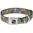 Load image into Gallery viewer, Dog Bone Seatbelt Buckle Collar - Stained Glass Mosaic Multi Color
