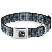Dog Bone Seatbelt Buckle Collar - Spinal X-Ray Black/White