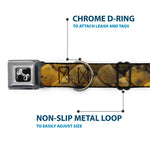 Dog Bone Seatbelt Buckle Collar - Snake Skin CLOSE-UP