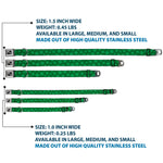 Dog Bone Seatbelt Buckle Collar - St. Pat's Clovers Scattered3 Greens