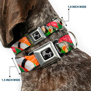 Dog Bone Seatbelt Buckle Collar - Sushi Vivid