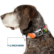 Dog Bone Seatbelt Buckle Collar - Sushi Vivid