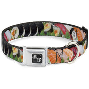 Dog Bone Seatbelt Buckle Collar - Sushi Vivid