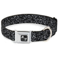 Load image into Gallery viewer, Dog Bone Seatbelt Buckle Collar - Speckle Black/White
