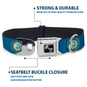 Dog Bone Seatbelt Buckle Collar - South Dakota Flags