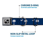 Dog Bone Seatbelt Buckle Collar - South Carolina Flags