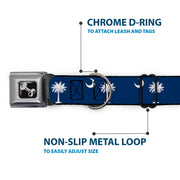 Dog Bone Seatbelt Buckle Collar - South Carolina Flags