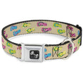 Load image into Gallery viewer, Dog Bone Seatbelt Buckle Collar - Tropical Flip Flops Tan/Multi Color
