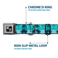 Load image into Gallery viewer, Dog Bone Seatbelt Buckle Collar - Tie Dye Reflection Turquoise Blues
