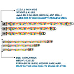 Dog Bone Seatbelt Buckle Collar - Tie Dye Swirl Multi Color/White