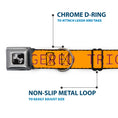 Load image into Gallery viewer, Dog Bone Black/Silver Seatbelt Buckle Collar - TRIGGERED Orange/Burgundy
