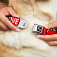 Load image into Gallery viewer, Dog Bone Black/Silver Seatbelt Buckle Collar - Buckle-Down REMOVE BEFORE FLIGHT Red/White
