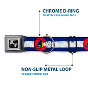 Dog Bone Seatbelt Buckle Collar - Colorado Flag/Snowboarder Weathered