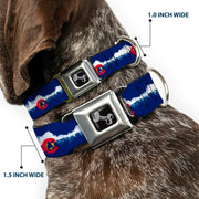 Dog Bone Seatbelt Buckle Collar - Colorado Snowboarder/Snowy Mountains Weathered