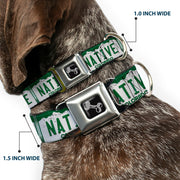 Dog Bone Seatbelt Buckle Collar - Colorado License Plate NATIVE