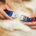 Dog Bone Seatbelt Buckle Collar - Colorado Skier3 Blues/Red/Yellow