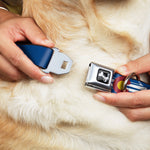 Dog Bone Seatbelt Buckle Collar - Colorado Logo/Skis Blue/White/Red/Yellow