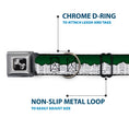 Load image into Gallery viewer, Dog Bone Seatbelt Buckle Collar - Colorado Mountains Green/White/Gray Text
