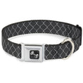 Load image into Gallery viewer, Dog Bone Seatbelt Buckle Collar - Chain Link Fence Grays
