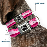 Dog Bone Seatbelt Buckle Collar - Colorado Paw/Mountains Pinks