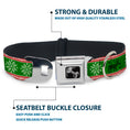 Load image into Gallery viewer, Dog Bone Seatbelt Buckle Collar - Christmas Stitch Moose/Snowflakes Red/Green
