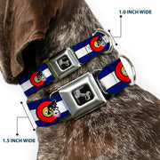 Dog Bone Seatbelt Buckle Collar - Colorado Biker Distressed