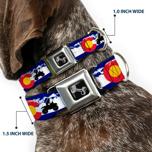 Dog Bone Seatbelt Buckle Collar - Colorado/ATV Rider/Mountains