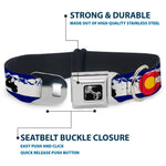 Dog Bone Seatbelt Buckle Collar - Colorado/ATV Rider/Mountains