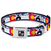 Dog Bone Seatbelt Buckle Collar - Colorado/ATV Rider/Mountains