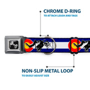 Dog Bone Seatbelt Buckle Collar - Colorado/Freestyle Motocross Superman