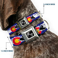 Load image into Gallery viewer, Dog Bone Seatbelt Buckle Collar - Colorado/Snowmobiler/Mountains
