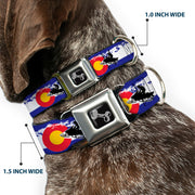 Dog Bone Seatbelt Buckle Collar - Colorado/Snowmobiler/Mountains
