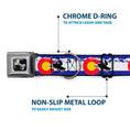 Load image into Gallery viewer, Dog Bone Seatbelt Buckle Collar - Colorado/Snowmobiler/Mountains
