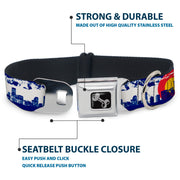 Dog Bone Seatbelt Buckle Collar - Colorado Skyline/Mountains