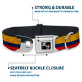 Load image into Gallery viewer, Dog Bone Seatbelt Buckle Collar - Colombia Flag Distressed
