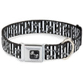 Load image into Gallery viewer, Dog Bone Seatbelt Buckle Collar - Cherries Scattered/Vertical Stripe White/Black/Grays

