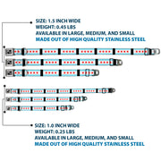 Dog Bone Seatbelt Buckle Collar - Chicago Flags/Black