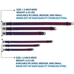 Dog Bone Seatbelt Buckle Collar - Chevron2 Red/Navy