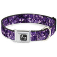 Load image into Gallery viewer, Dog Bone Seatbelt Buckle Collar - Crystals Purples
