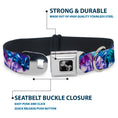 Load image into Gallery viewer, Dog Bone Seatbelt Buckle Collar - Crystals2 Blues/Purples
